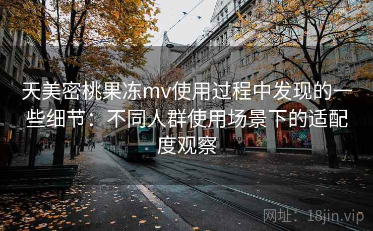 天美密桃果冻mv使用过程中发现的一些细节：不同人群使用场景下的适配度观察