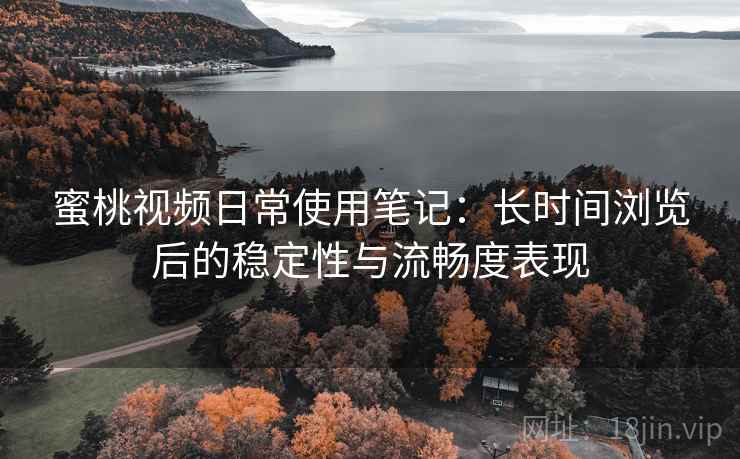 蜜桃视频日常使用笔记：长时间浏览后的稳定性与流畅度表现