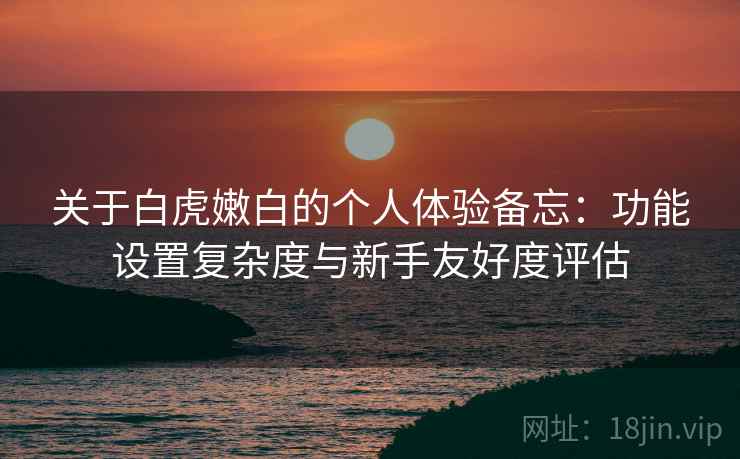 关于白虎嫩白的个人体验备忘：功能设置复杂度与新手友好度评估