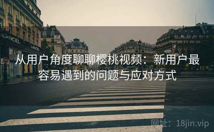 从用户角度聊聊樱桃视频：新用户最容易遇到的问题与应对方式
