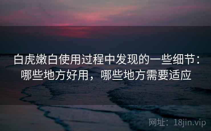 白虎嫩白使用过程中发现的一些细节：哪些地方好用，哪些地方需要适应