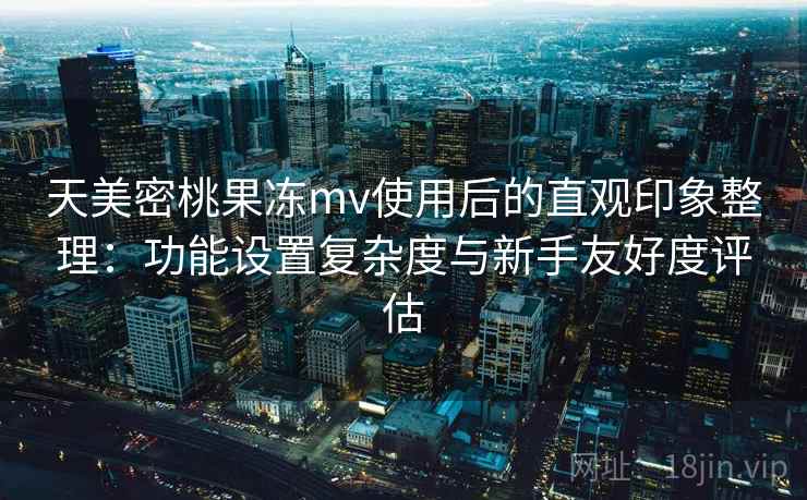 天美密桃果冻mv使用后的直观印象整理：功能设置复杂度与新手友好度评估