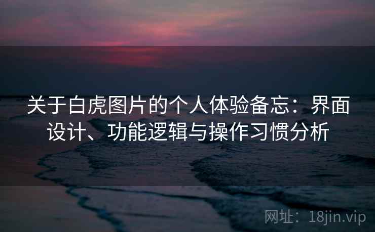 关于白虎图片的个人体验备忘：界面设计、功能逻辑与操作习惯分析